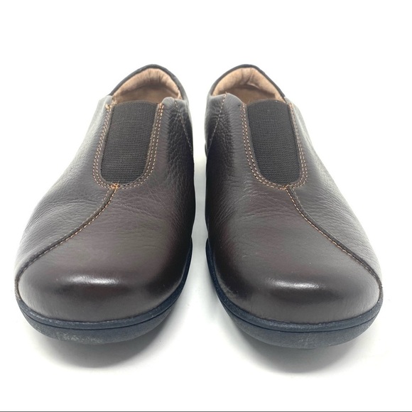 Taos Town Center chocolate leather slip on loafer flats - Picture 3 of 7